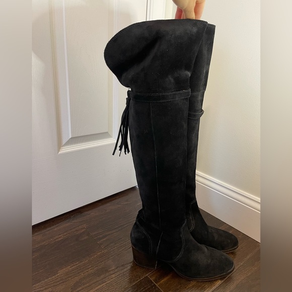 Frye Black Suede OTK (Over the Knee) Boot - Picture 2 of 7